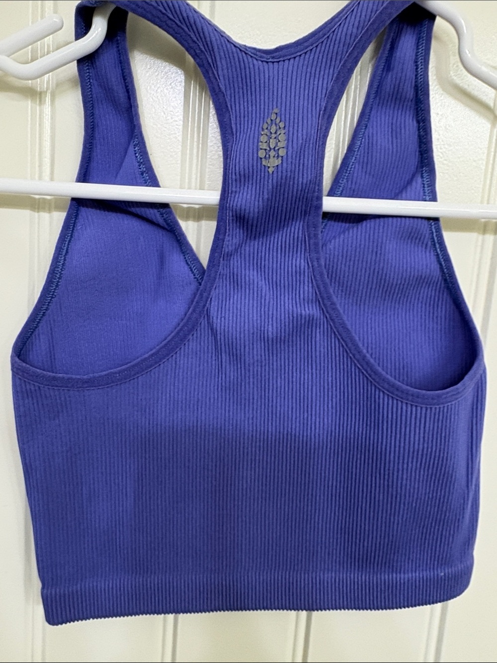 FP Movement by Free People Ribbed V-Neck Racerback Crop Tank - Violet - Picture 8 of 8